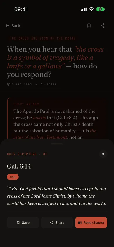 A Bible verse open in a sheet, Orthodox theme