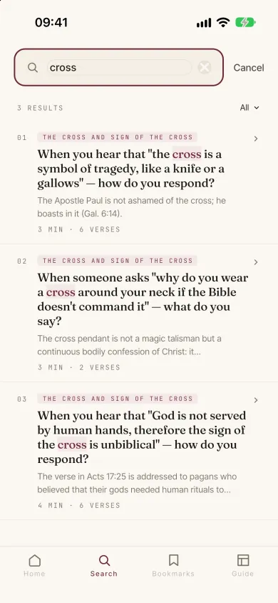 Search with results, Orthodox theme