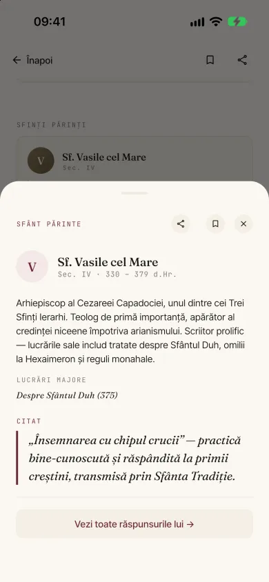 Un citat dintr-un Sfânt Părinte într-o fereastră, tema ortodoxă