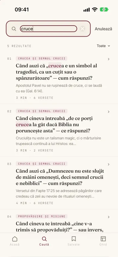 Căutarea cu rezultate, tema ortodoxă